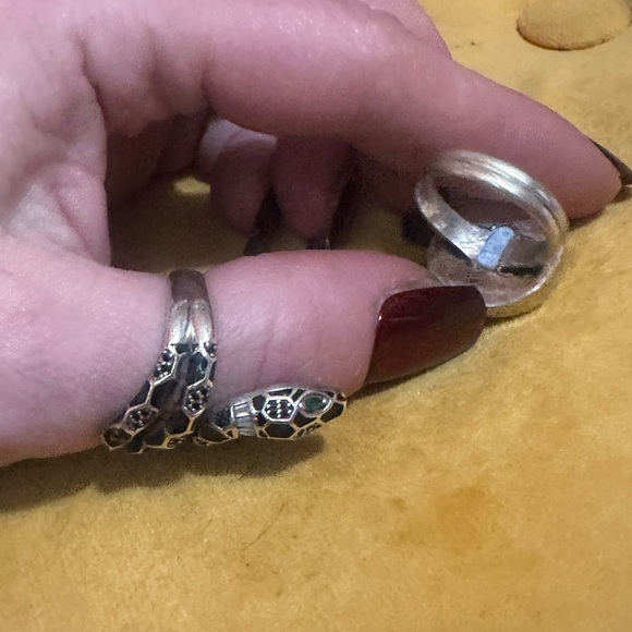 STERLING geode slice ring - Picture 3 of 5